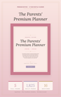 Parents Premium Planner 2026-2030 — 5 years, 1825 daily pages, 16 sections