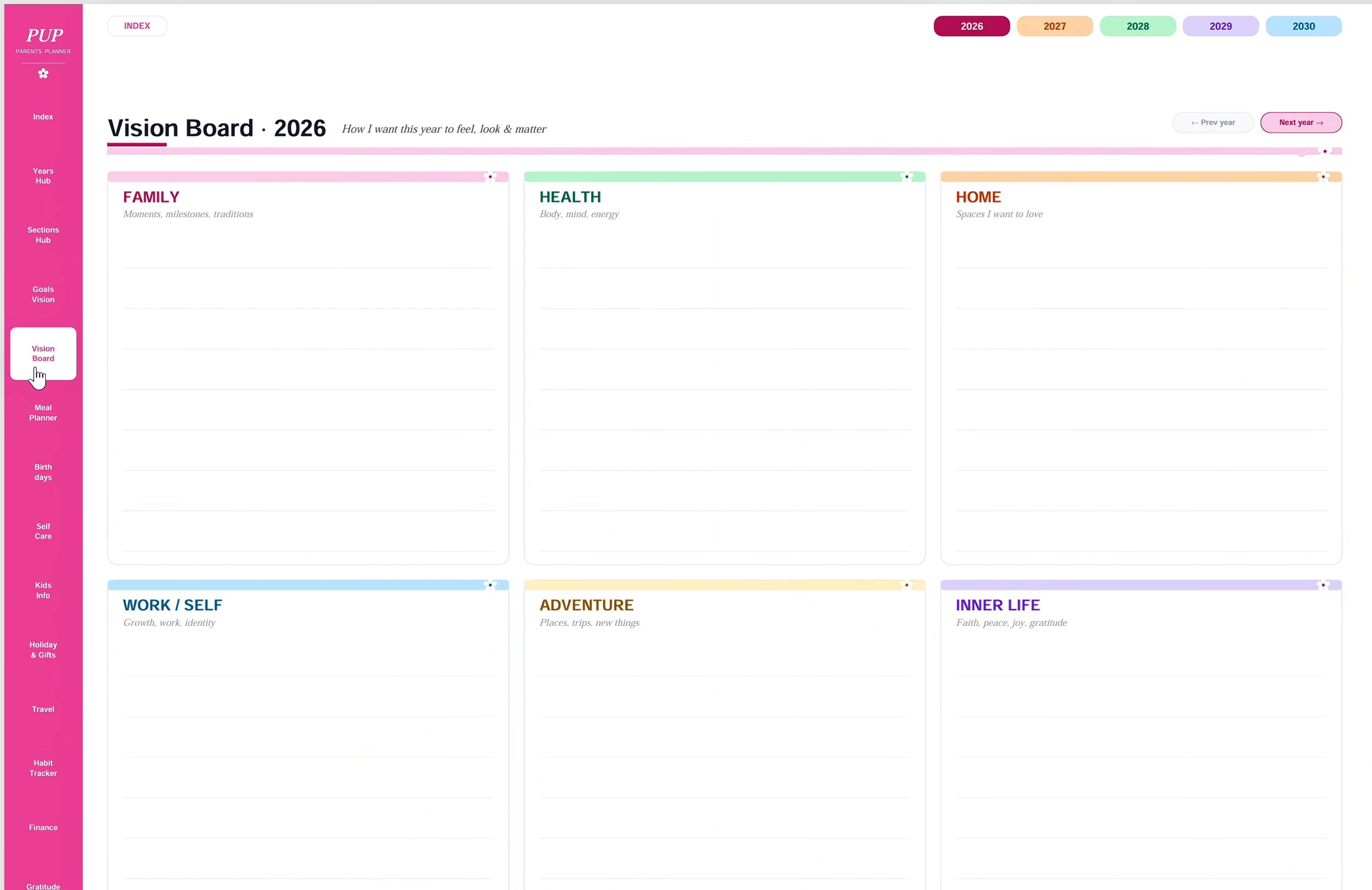 The Parents Ultimate Digital Planner 2026-2030