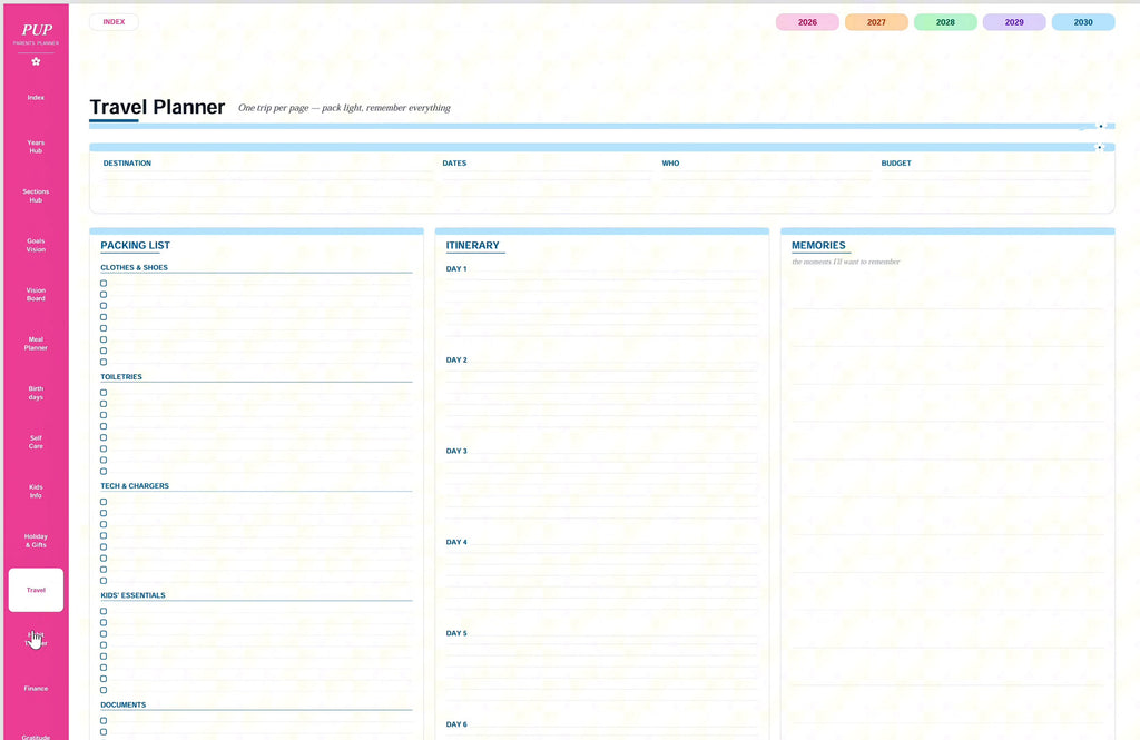 The Parents Ultimate Digital Planner 2026-2030