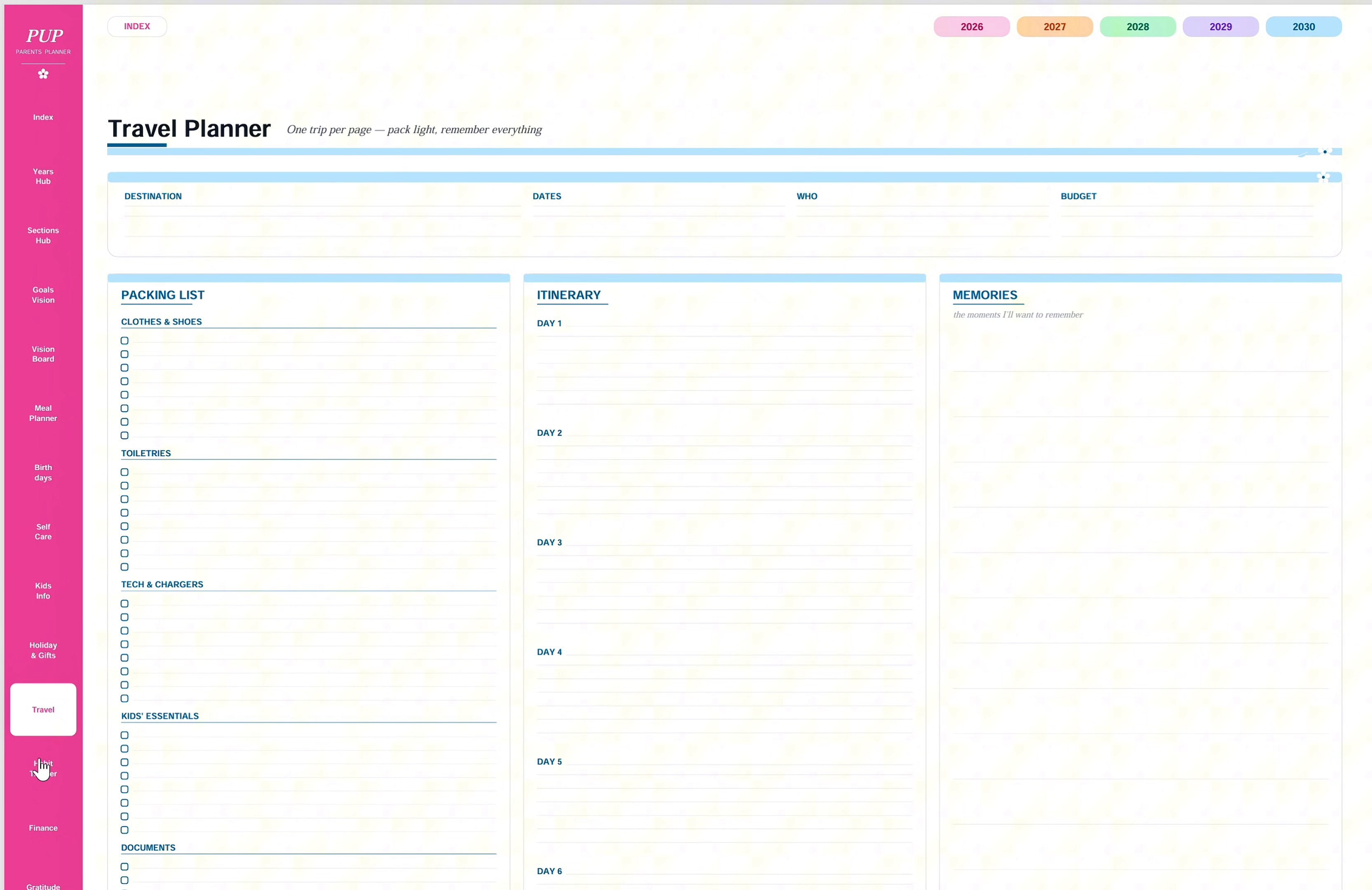 The Parents Ultimate Digital Planner 2026-2030