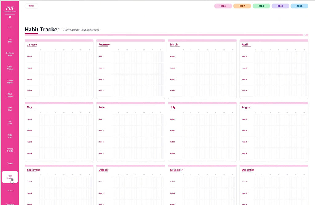 The Parents Ultimate Digital Planner 2026-2030