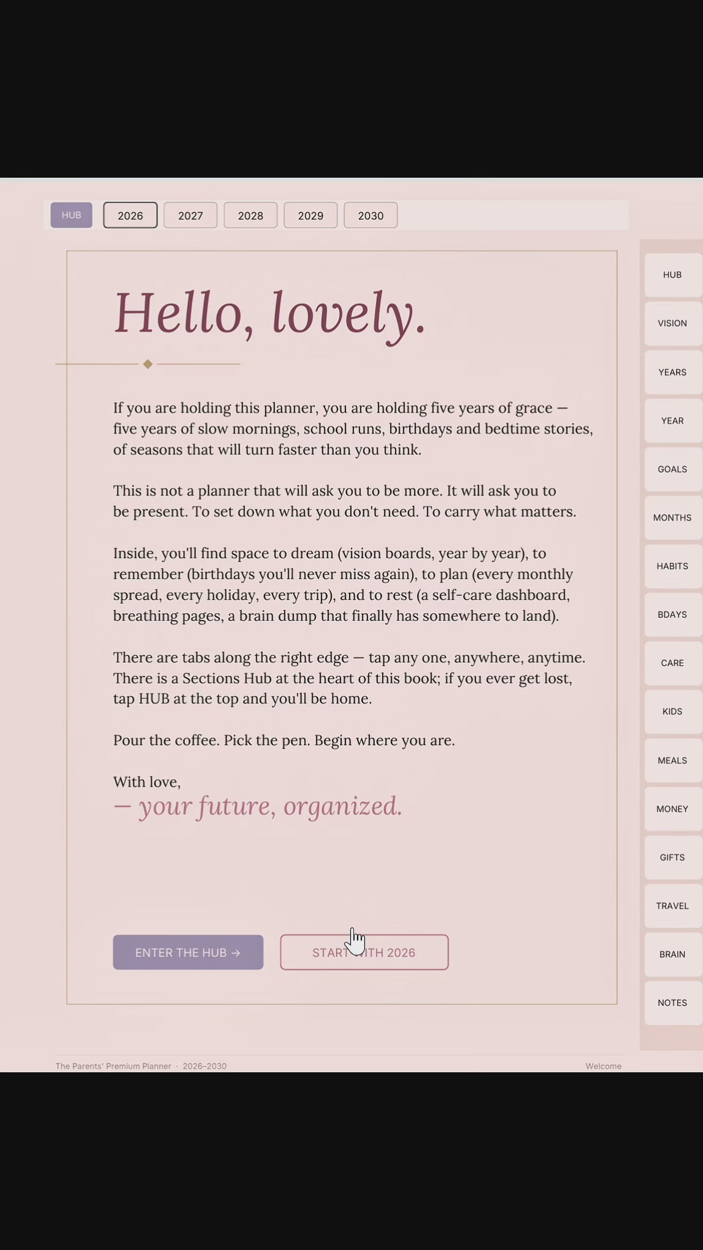 The Parents' Premium Planner 2026–2030 — 5-Year PDF Planner with Calendar Reminders- Portrait